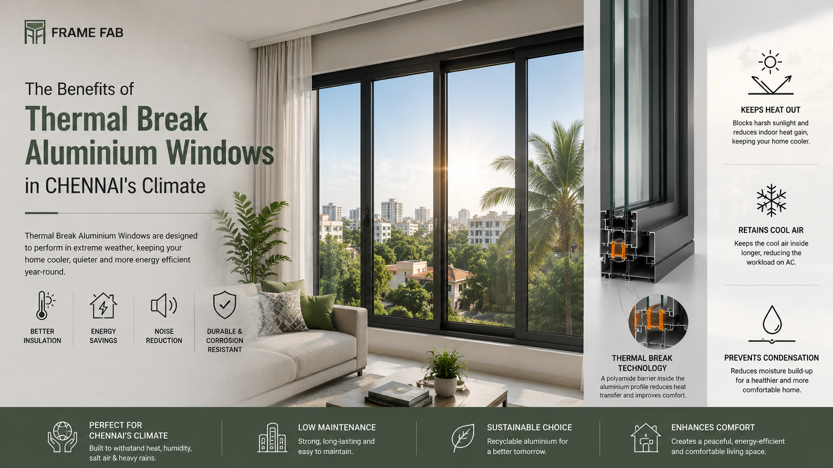 The Benefits of Thermal Break Aluminium Windows in CHENNAI's Climate